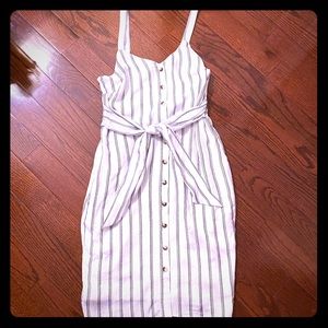 NWT White and Navy Blue Dress